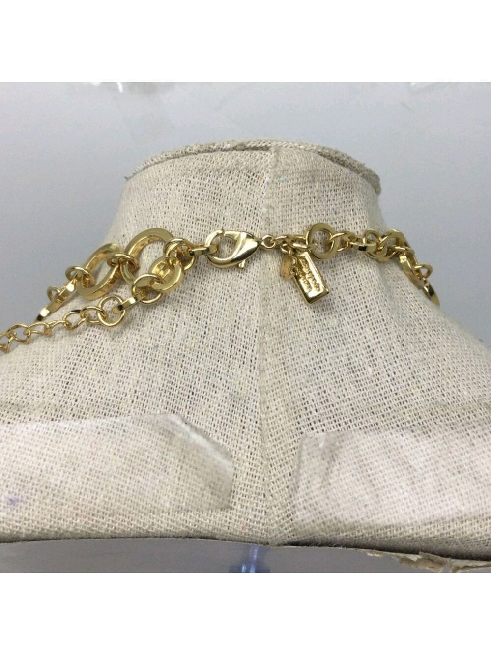 Kate Spade New York Tortoise Shell & Rhinestone Disc Necklace NWOT - Picture 5 of 5